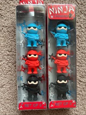 Ninja Erasers Set of 3